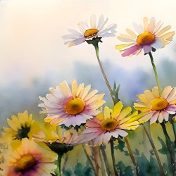 Barberton Daisies Watercolor