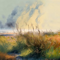 Beach Grasses Watercolor