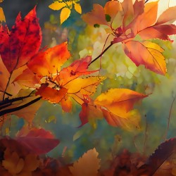 Fall Leaves in the Mist II