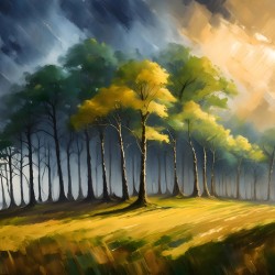 The Light Over The Tree Copse