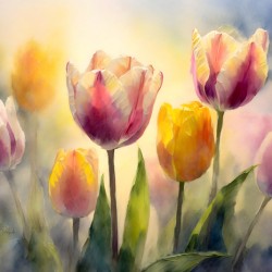 Luminous Tulips
