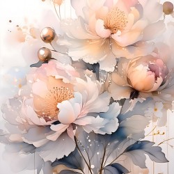 Peonies Ink Wash I