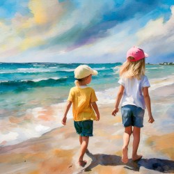 Sisters on the Beach