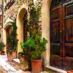 Stone Arched Doors Along the Way