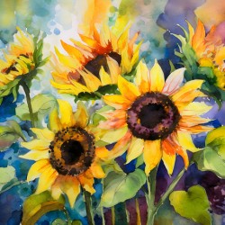 Sunflowers and Colors