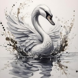 The Swan Ink Wash
