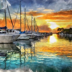 Vermilion River Sunset