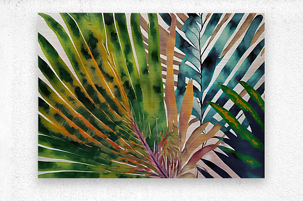 Tropical Palms II  Metal print