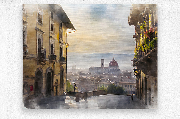 Florence Italy City View  Metal print