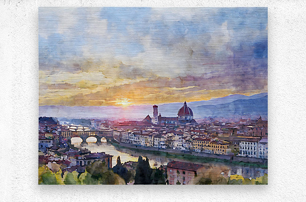Florence Italy Skyline  Metal print
