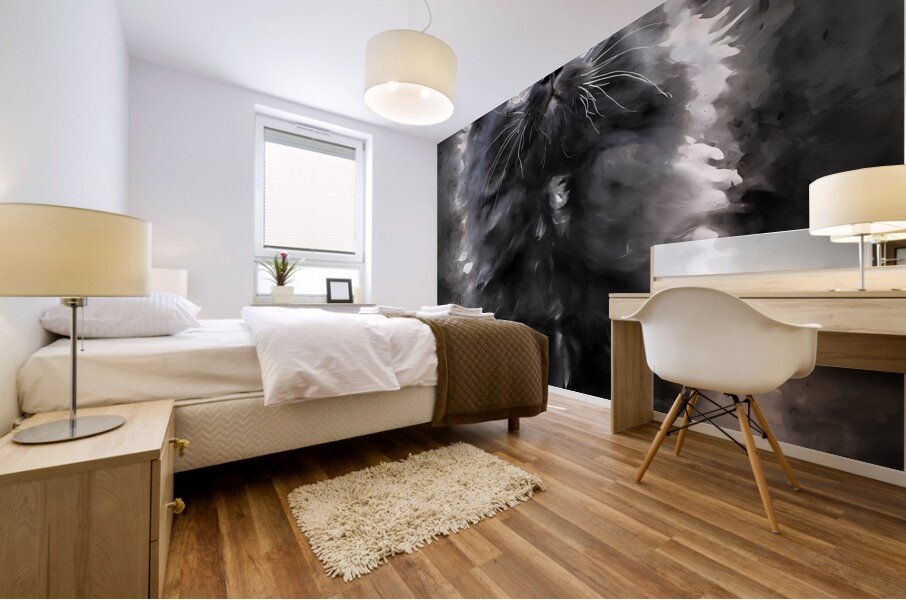 Kitten Discovering The World Mural print