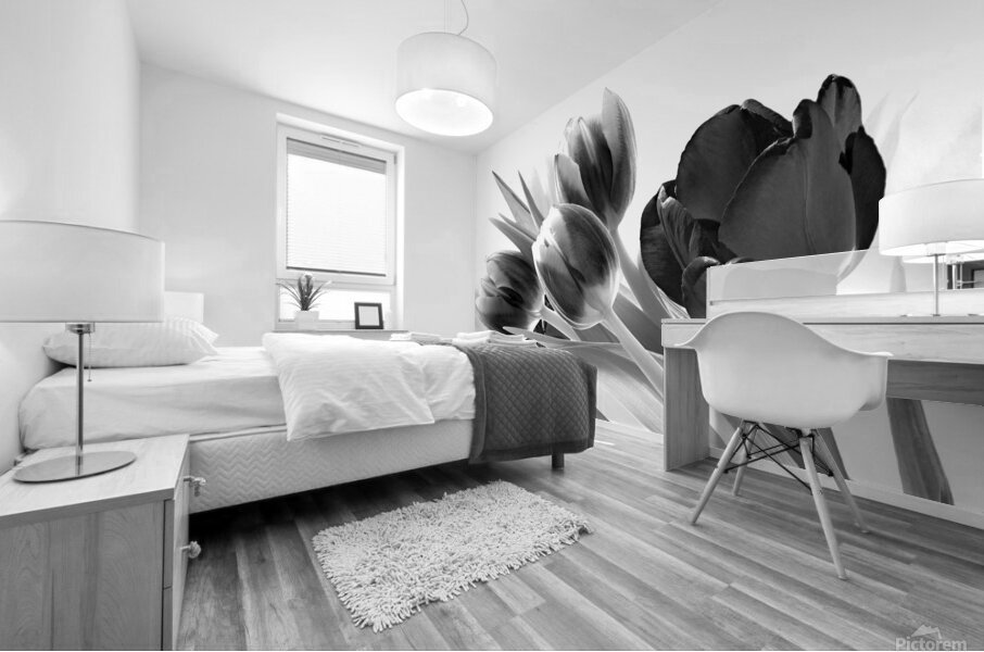 Breezy Blooming Tulips Mural print