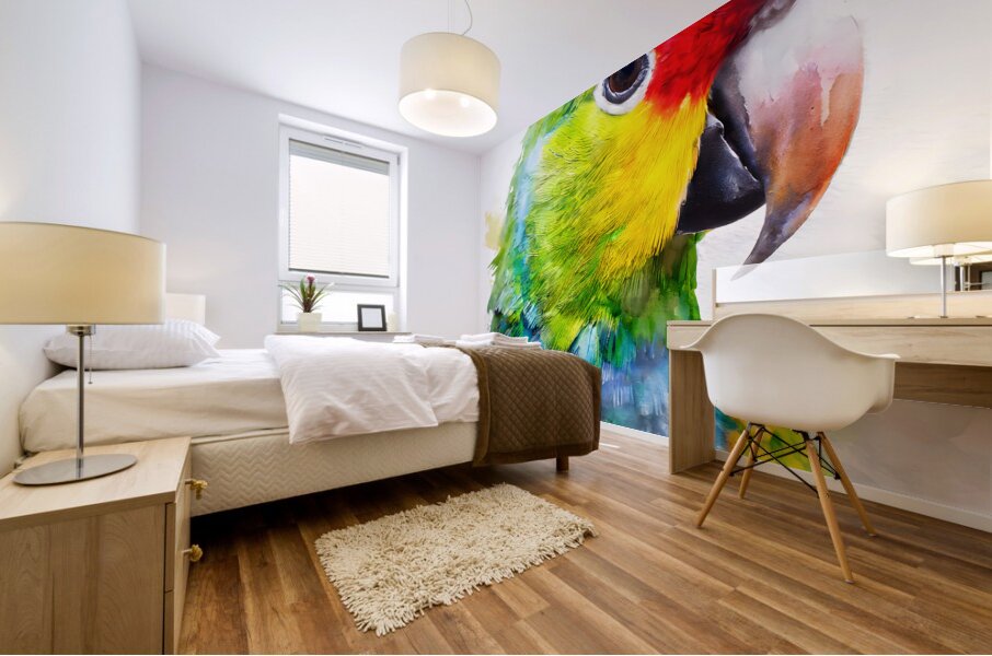 Electus Parrot Watercolor Mural print