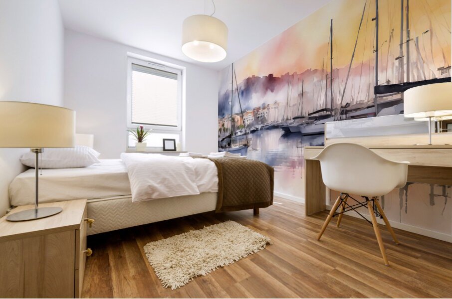 Cannes Old Port Mural print