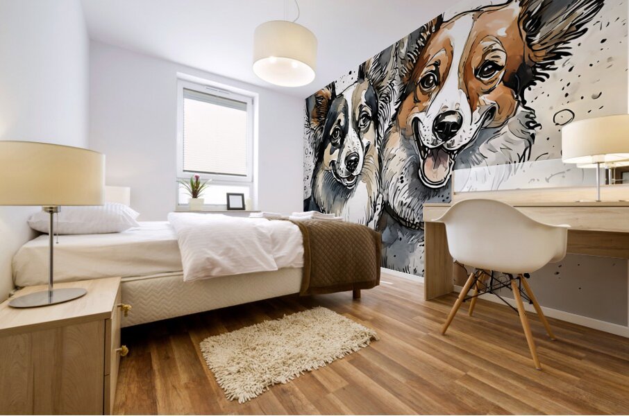 Barking Besties Mural print