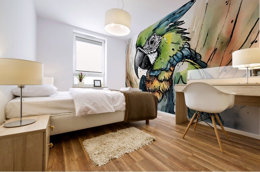 Polly Parrot Mural print