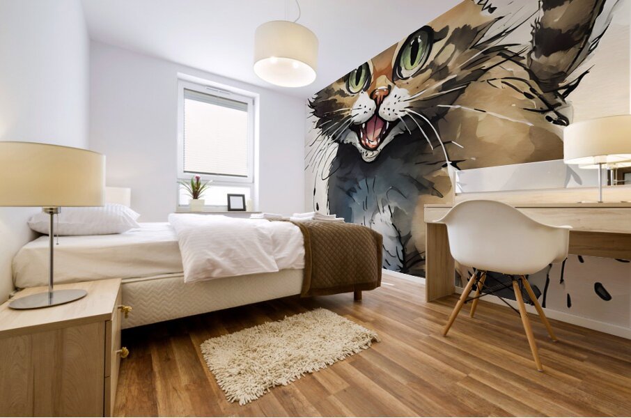 Happy Cat Mural print