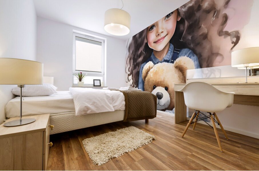 Teddy Bear Love Mural print