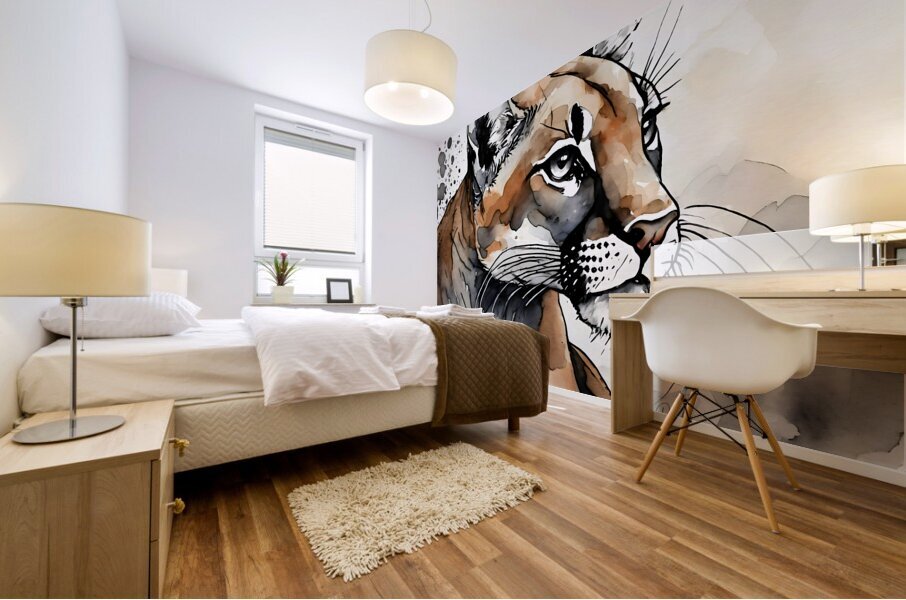 Courageous Cougar Mural print