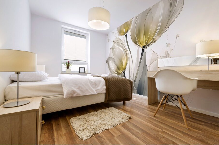 Golden Tulips Mural print