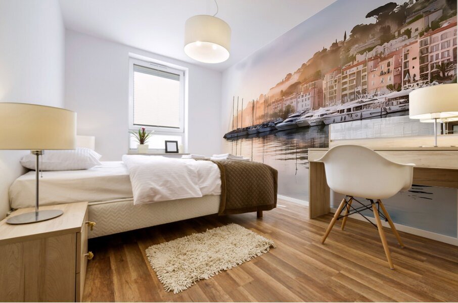 French Riviera Shoreline Reflections Mural print