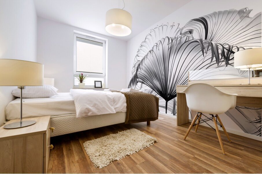 Ribbon Fan Palm Leaves Mural print