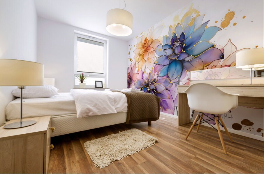 Dahlias Study I Mural print