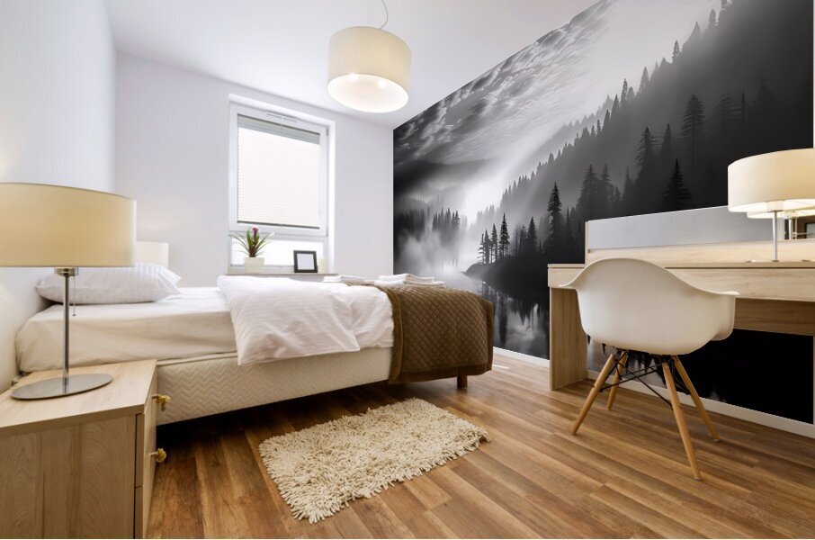 Foggy Valley Mural print