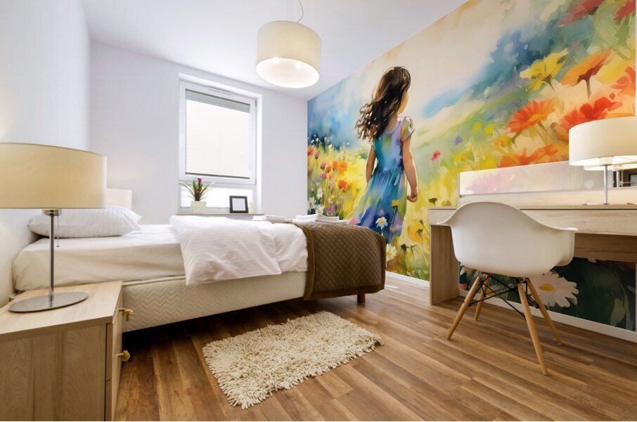 A Child of the Wildflowers Mural print