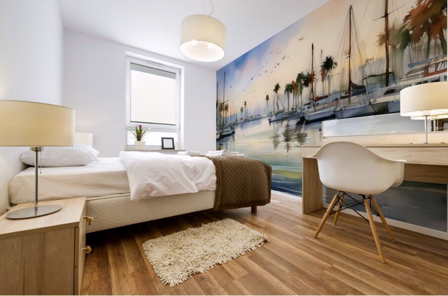 The Harbour Marina Mural print