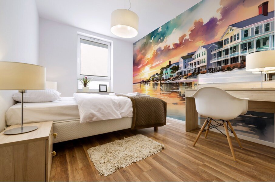 Island Time Sunrise Mural print