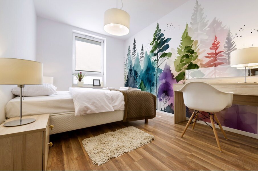 A Forest Of Colors Mural print