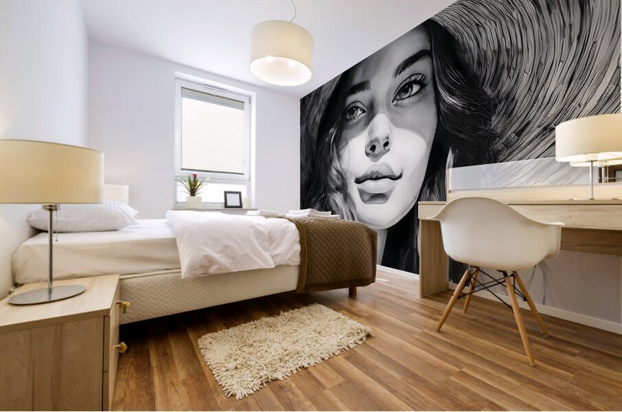 A Young Beauty Mural print