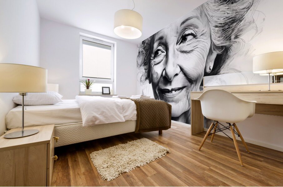 The Half Smile Mural print