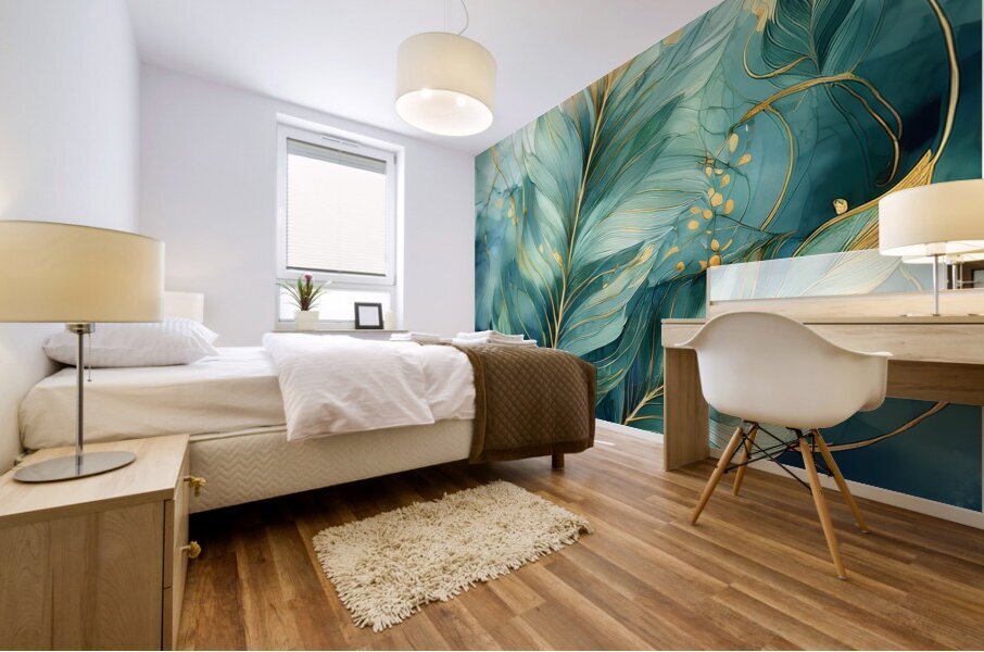 Flowing Palms Mural print