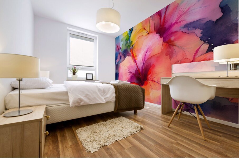 Hibiscus Bouquet Mural print