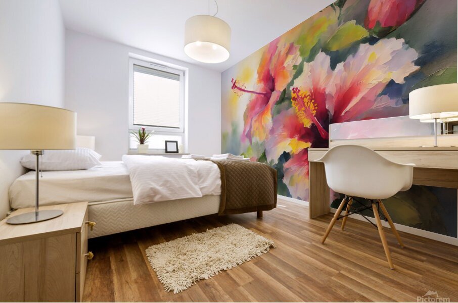 Just For Today Hibiscus Mural print