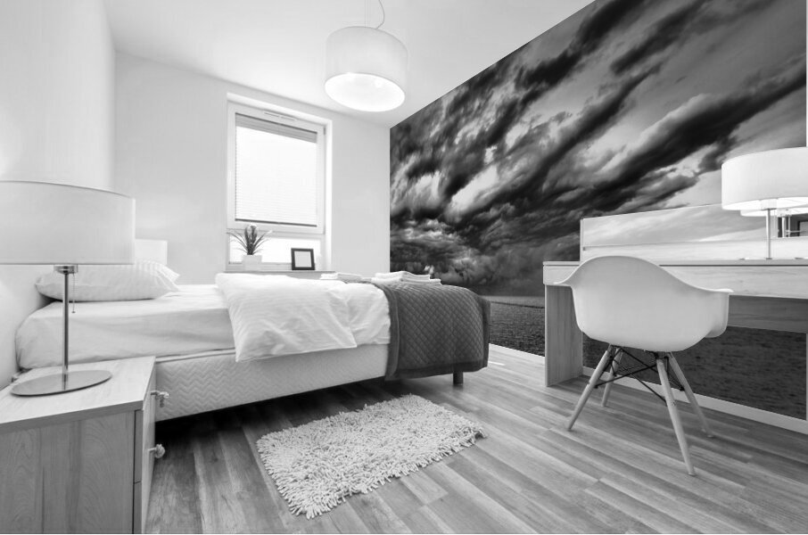 Huron Lighthouse  - Incoming Storm Mural print