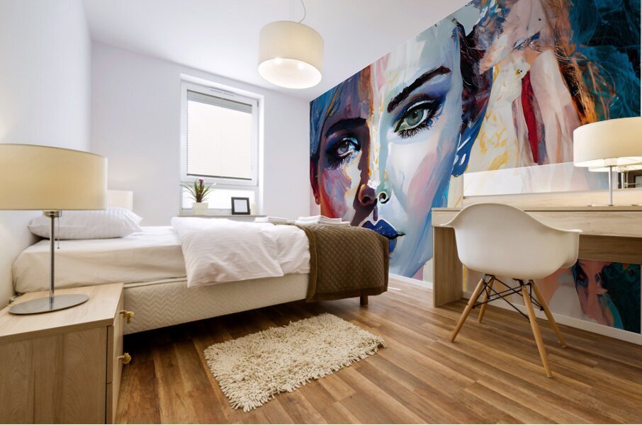 Abstract Faces VIII Mural print