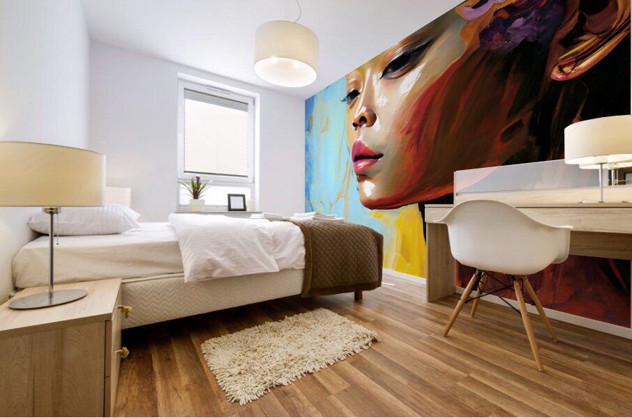 Abstract Faces I Mural print