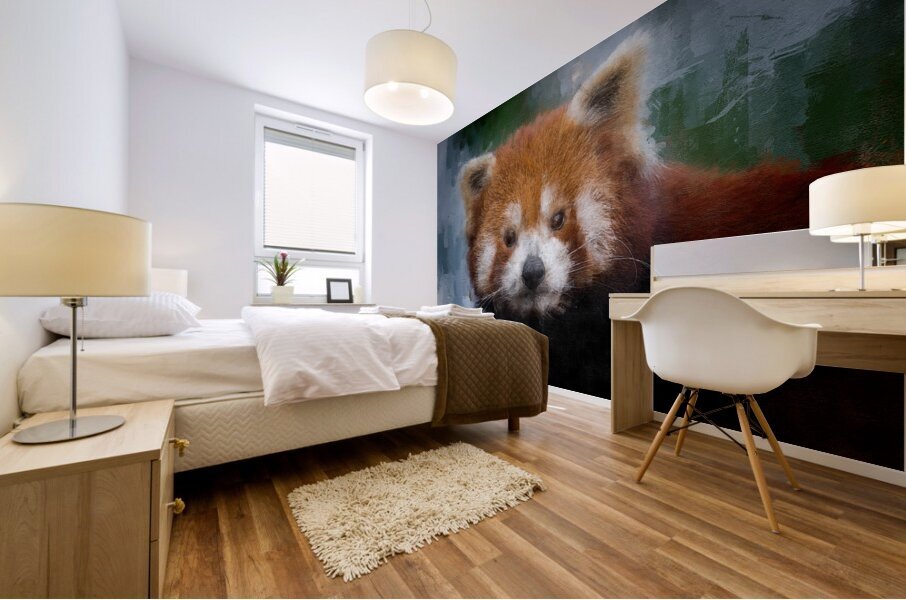 Red Panda Portrait Mural print
