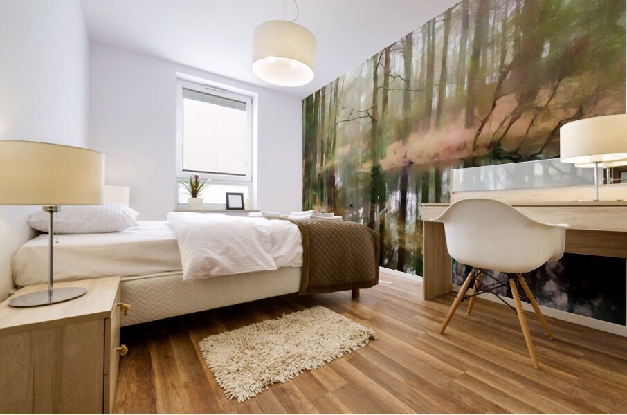 Meandering Backwater Swampy Reflections Mural print