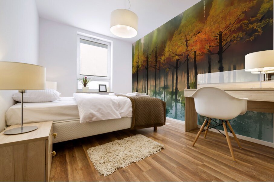 Cypress Trees in the Swamp II Mural print