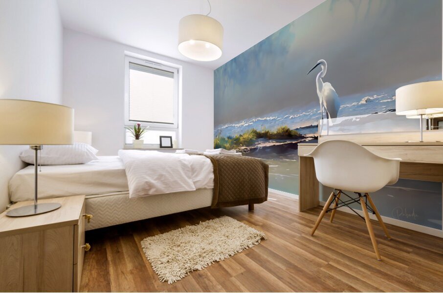 Rain At The Tidal Pool Mural print