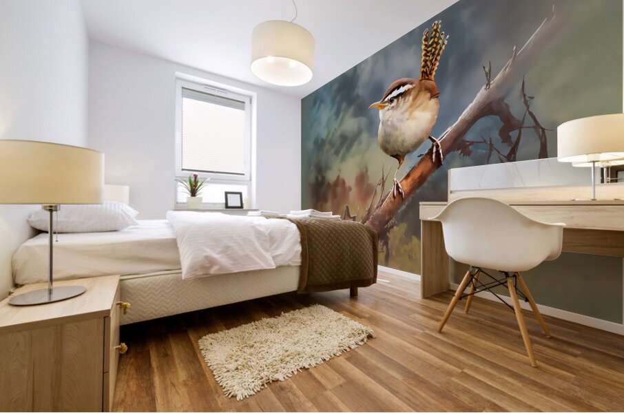 Sweet Carolina Wren Mural print