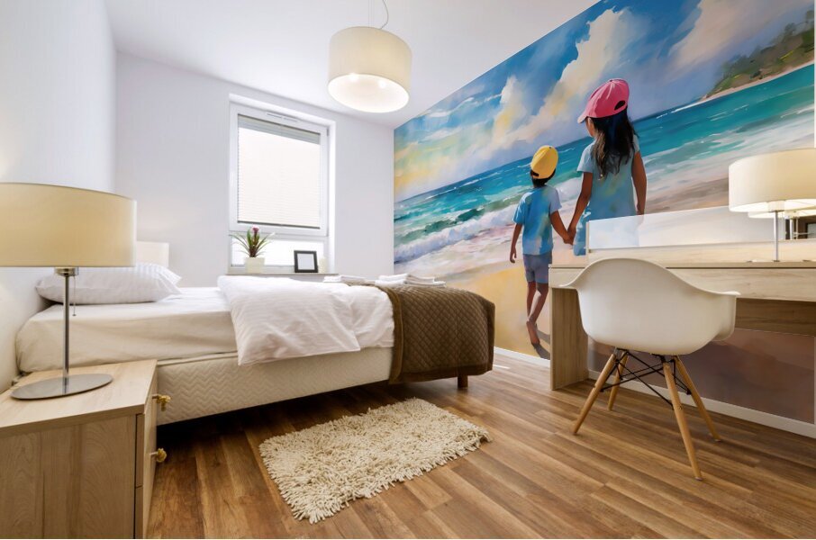 Big Sister and Me Mural print