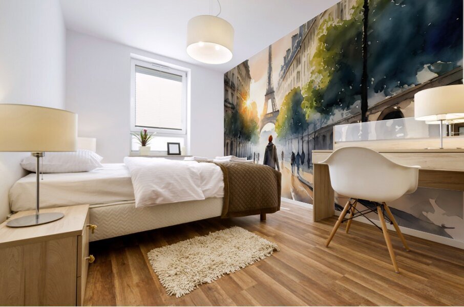 Walking The Streets of Paris Mural print