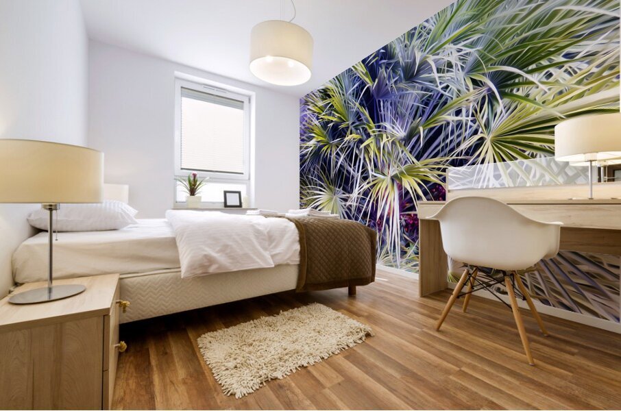 Palms & Berries Mural print