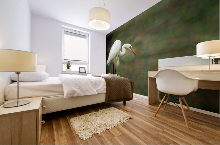 Egret Mural print