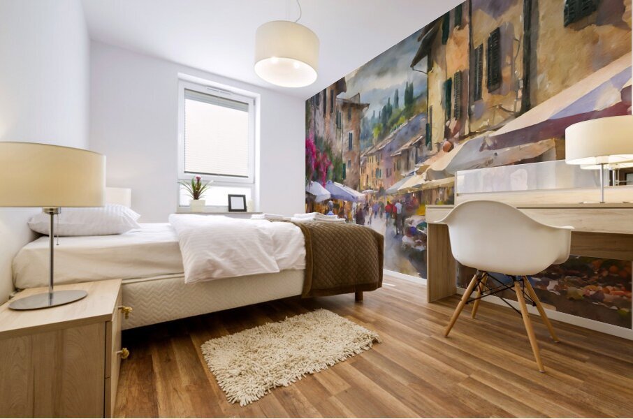 Tuscany Farmers Market Mural print